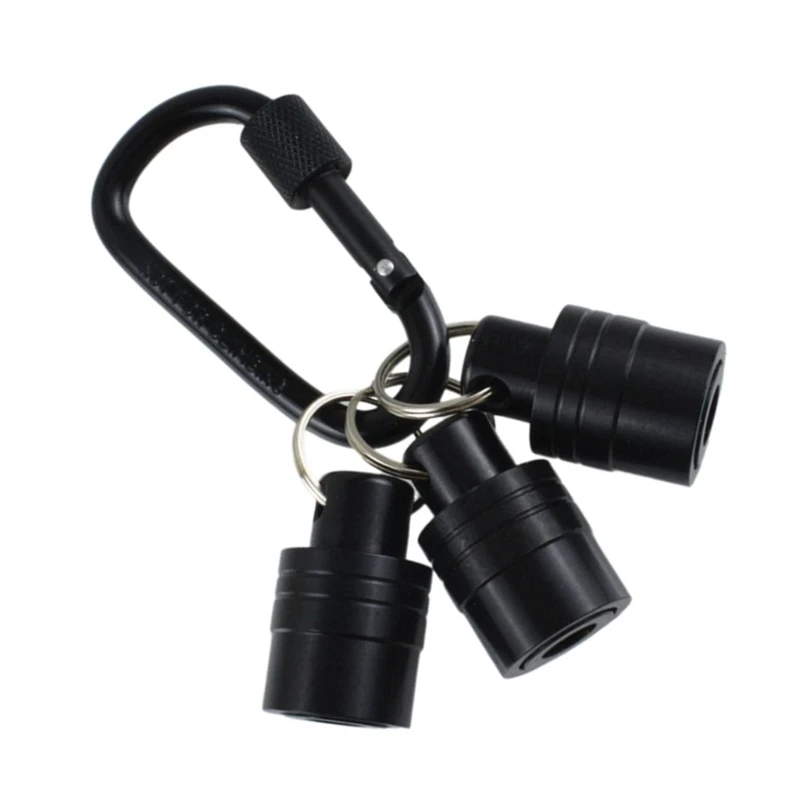 Bộ móc chìa khóa 1/4 Bit Holder, có móc carabiner toàn dành cho người xây dựng và người thợ 37JD