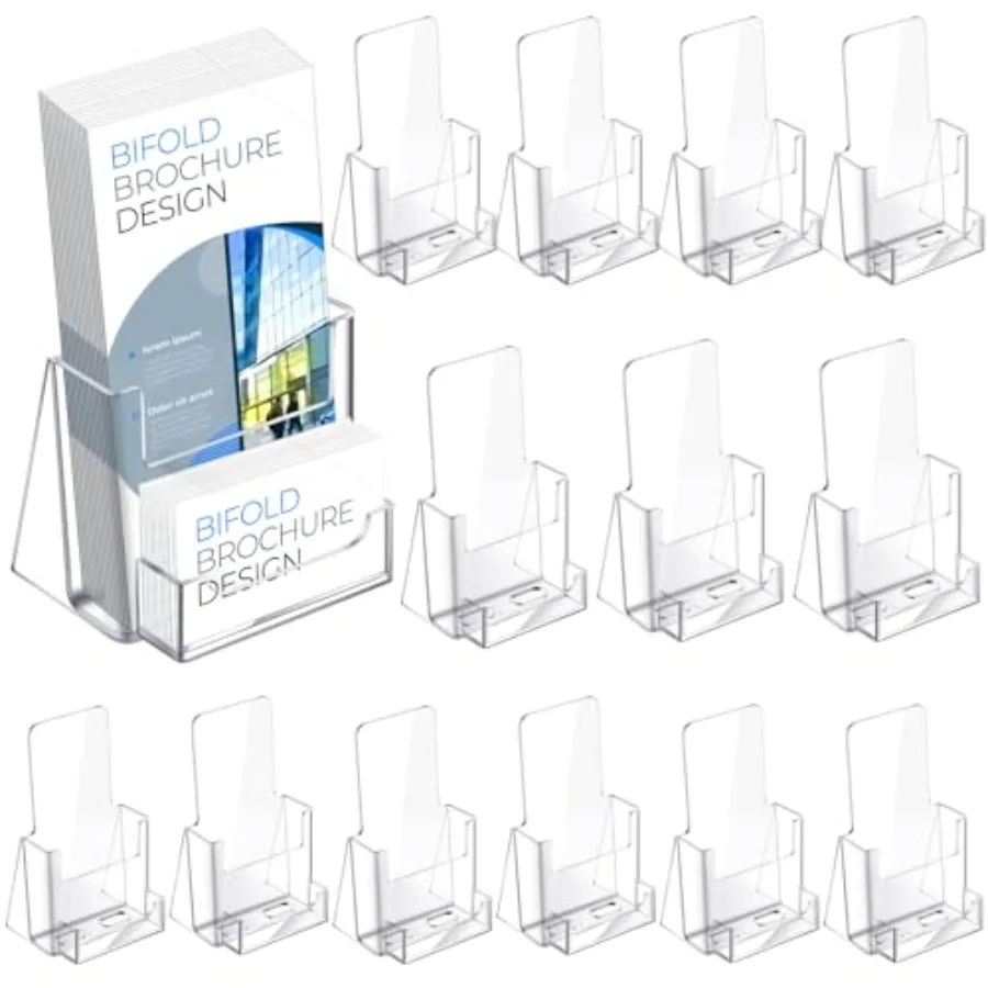 

Акриловый держатель для брошюр с визитной карточкой, 4,1-дюймовая стойка, держатель для карт, подставка для брошюр, органайзер для меню, флаер, журнал O