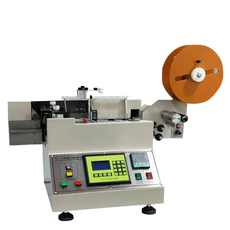Automatic High Speed Fabric Label Cutter Industrial Trademark Wash Tag Collar Mark Slitting Cutting Machine