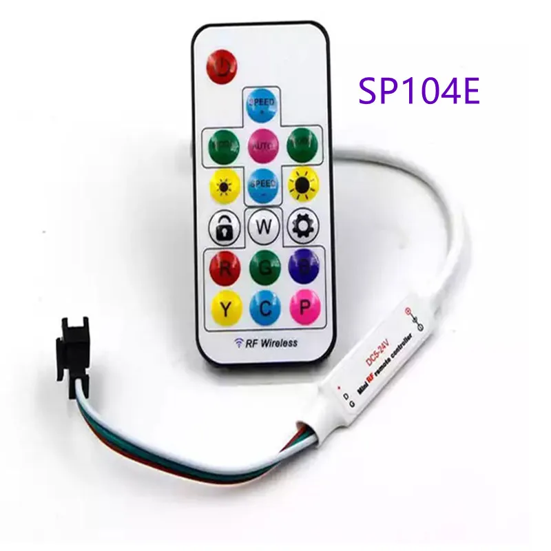 SP101E-SP104E/SP002E(USB) 6 tipi MINI RF Wireless Remote Pixel Digital RGB strip Led Controller per WS2811/2812 led Strip Light