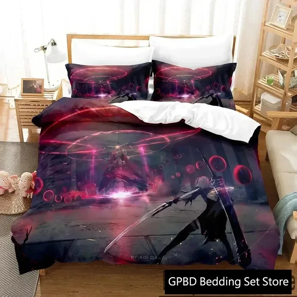 

Luxury New 3D Print Anime Game NieR Automata 2B Bedding Set Boys Girls Twin Queen King Duvet Cover Pillowcase Bed boys Adult