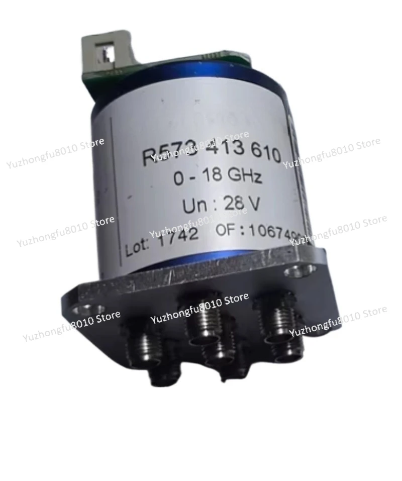 

1Pcs R573 403 310 RF coaxial switch, frequency range 0-18GHz, operating voltage 28V, almost brand new