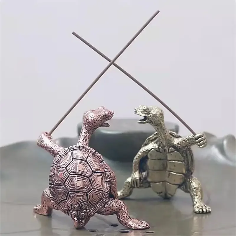 

Mini Turtle Shape Incense Sandalwood Stick Holder Vintage Bronze Animal Incense Holder Burner Stand Gift Home Decor