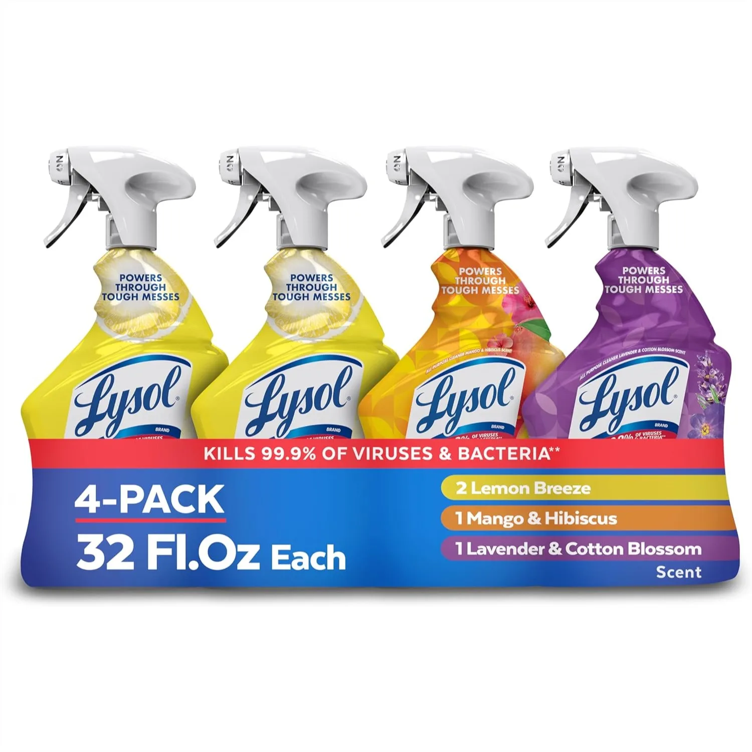 

Multi-Purpose Cleaner Spray, Disinfecting Spray for Kitchen & Bathroom, 32oz (Pack of 4)