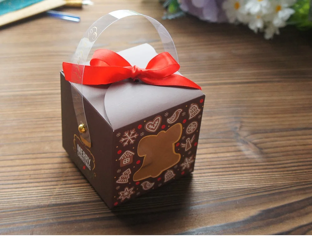 12 Stück Weihnachts-Papierbox mit Fenstergriff, Pralinenschachtel, Seife, Kerze, Kekse, Süßigkeiten, kleine Geschenkverpackung, Partygeschenke, Dekor – Detail 6