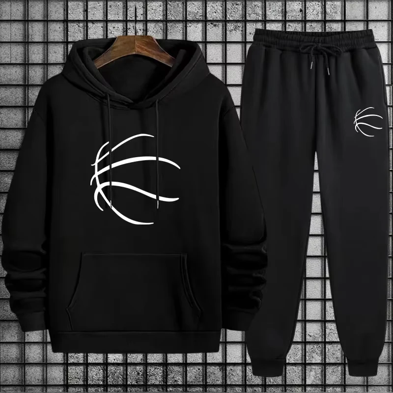 

2025 New in Men's Tracksuit Hoodie + Sweatpants Urban Casual Fahsion Sportswear Autumn Winter Home Outdoor Comfort Hooded Outfit