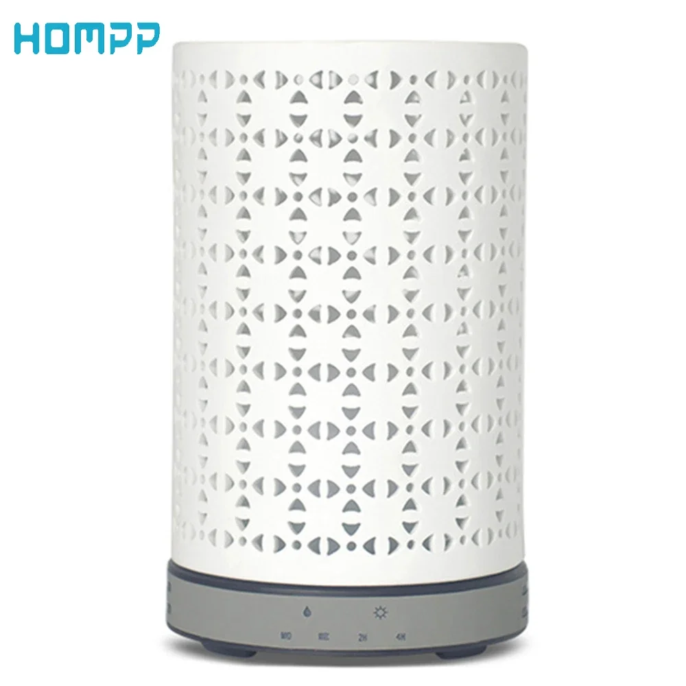 

Aroma Diffuser Ceramic Nano Atomization Aromatherapy 7 Color LED Changing Lights 200ml Ultrasonic Essential Oil Humidifier