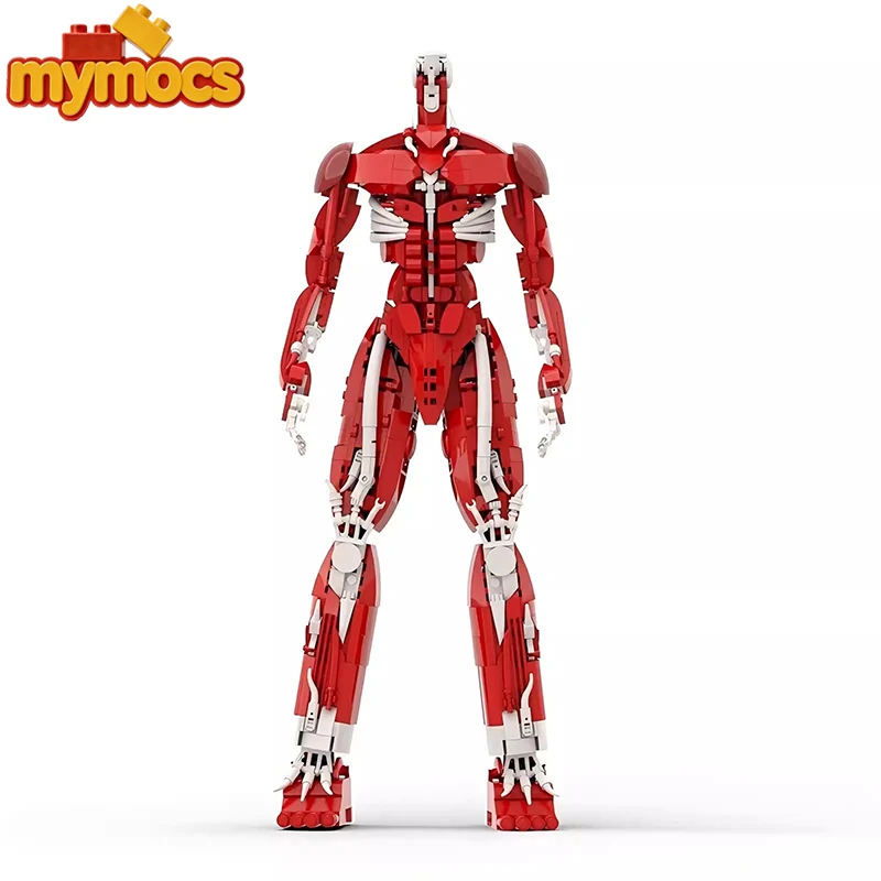 Mymocs MOC Anime Attack on Titan Actionfiguren Bausteine Koloss Titan Mecha Roboter Sets Kreative Bausteine Spielzeug Geschenk