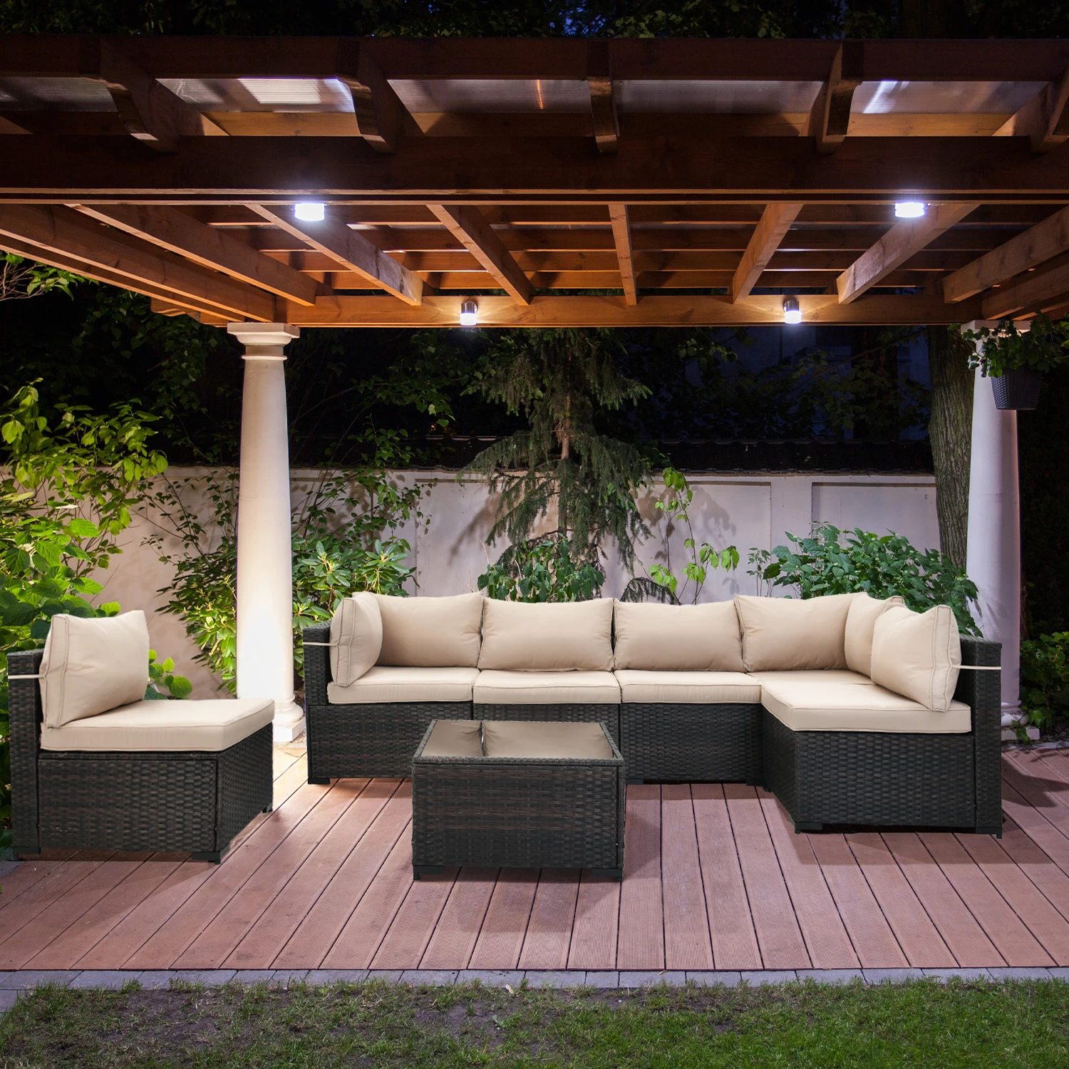 Outdoor Furniture Dining Set - Modern 6-Piece Eco-Friendly Outdoor Patio Furniture