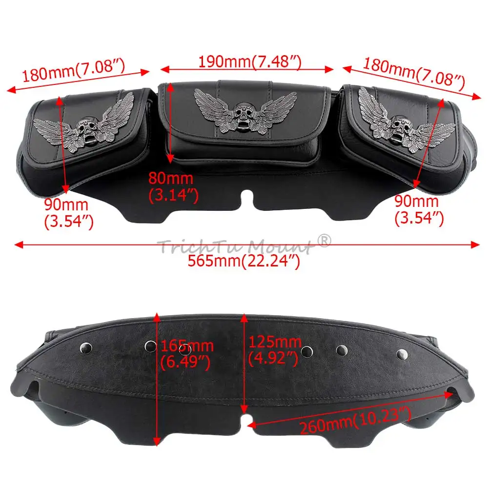 Motorcycle Front Windshield Fairing Bag Windshield Bag Fit For Harley 1996-2013 Windshields 4