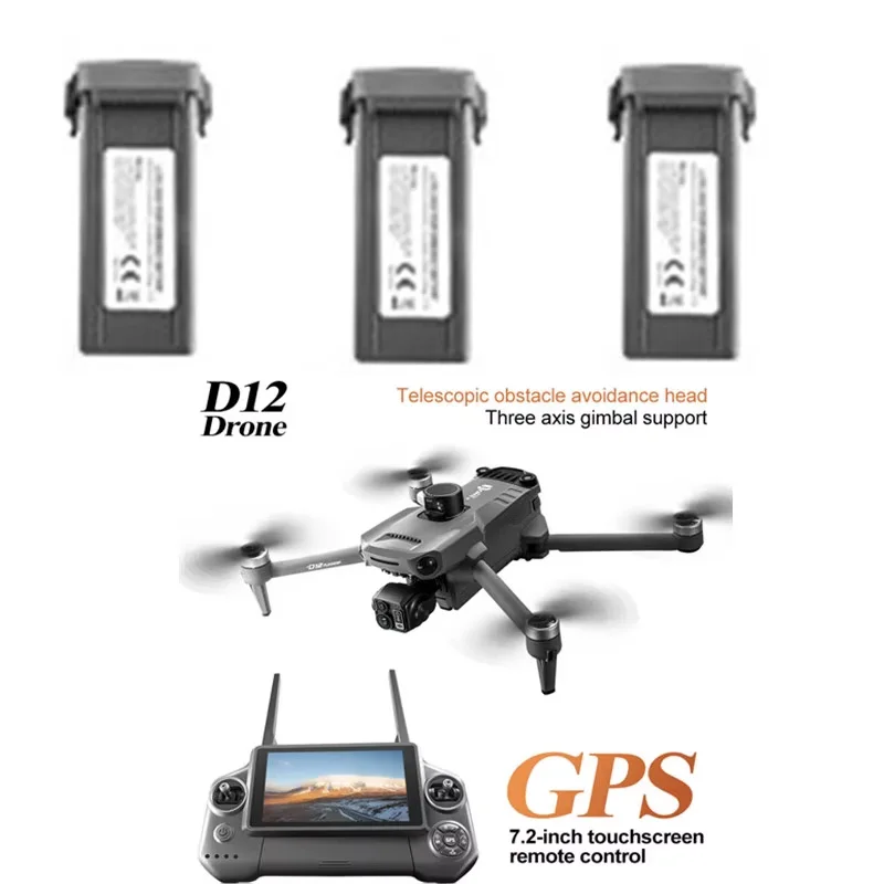D12 Screen Rc Drone Battery 11.4V 4500mAh Li-Poly Battery for D12 GPS Drone