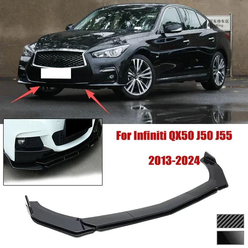 5pcs Front Bumper Shovel For Infiniti QX50 J50 J55 2013-2024 Spoiler Front Bumper Deflector Anti Scratch Protection Device