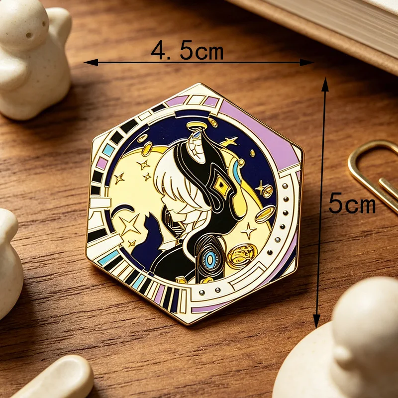 Honkai: Star Rail Evanescia Cosplay-Anstecker, Spiel-Anime Anaxagoras Khaslana Cipher Pin, Niedliche Dekoration, Halloween-Party-Kostüm-Requisiten – Detail 12