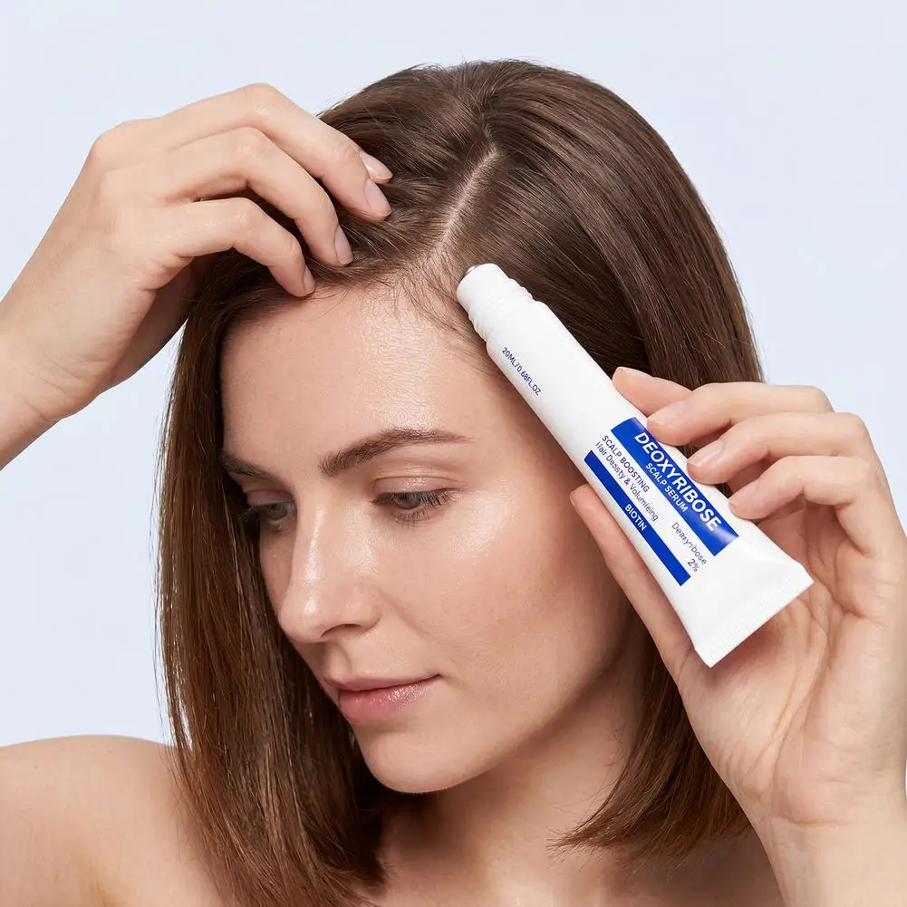 Deoxyribose 2% Nourishing Scalp Increase Hair Density Fluffiness 20ml Roll-on Massage Scalp Essence Scalp Boosting Serum Ampoule
