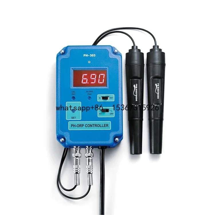 PH-303 2-in-1 Digital pH & ORP Controller + Electrodes PH Range 0.00 ~ 14.00pH