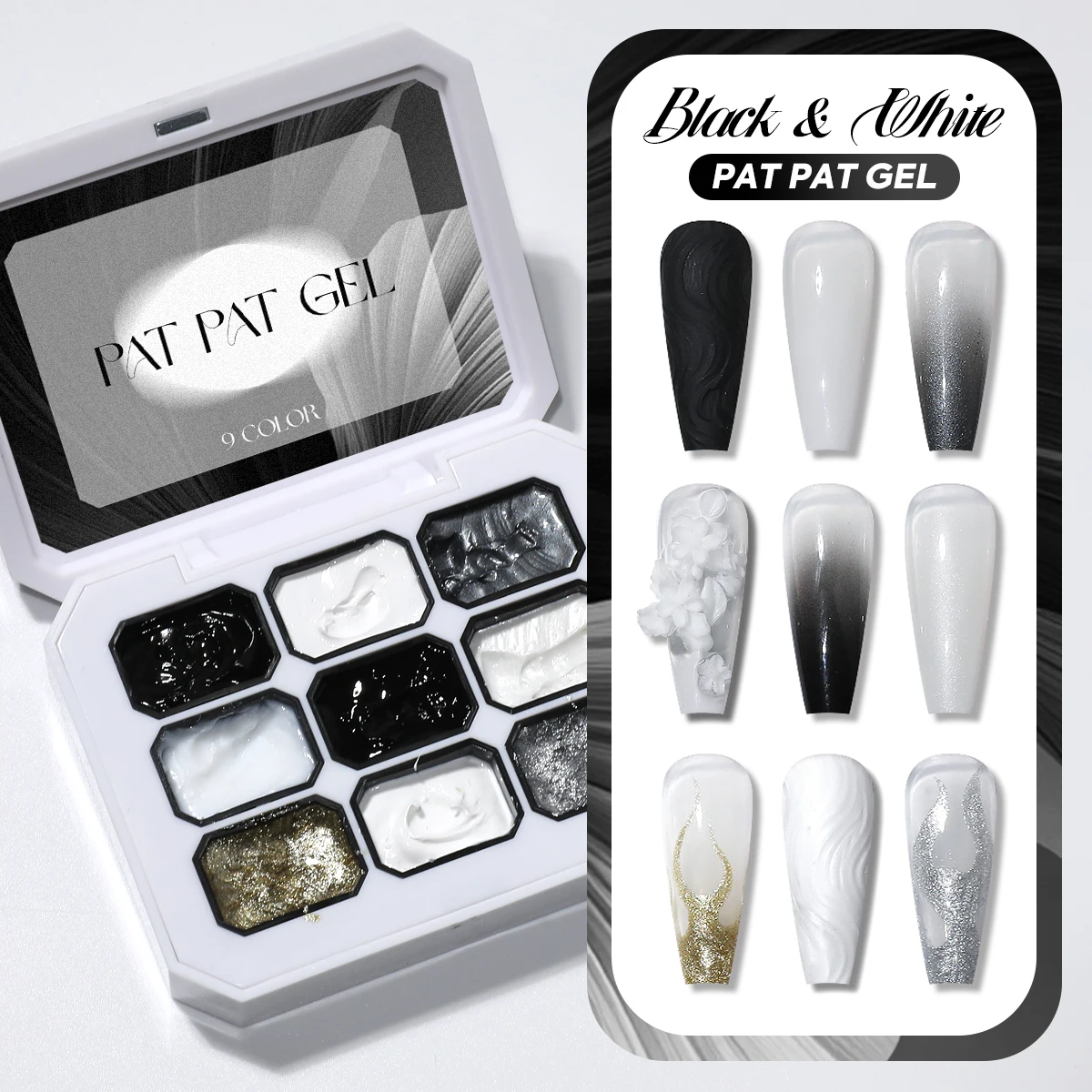1 Set schwarzes und weißes fes – Nail Gel Polish Set Bewertung und Preis