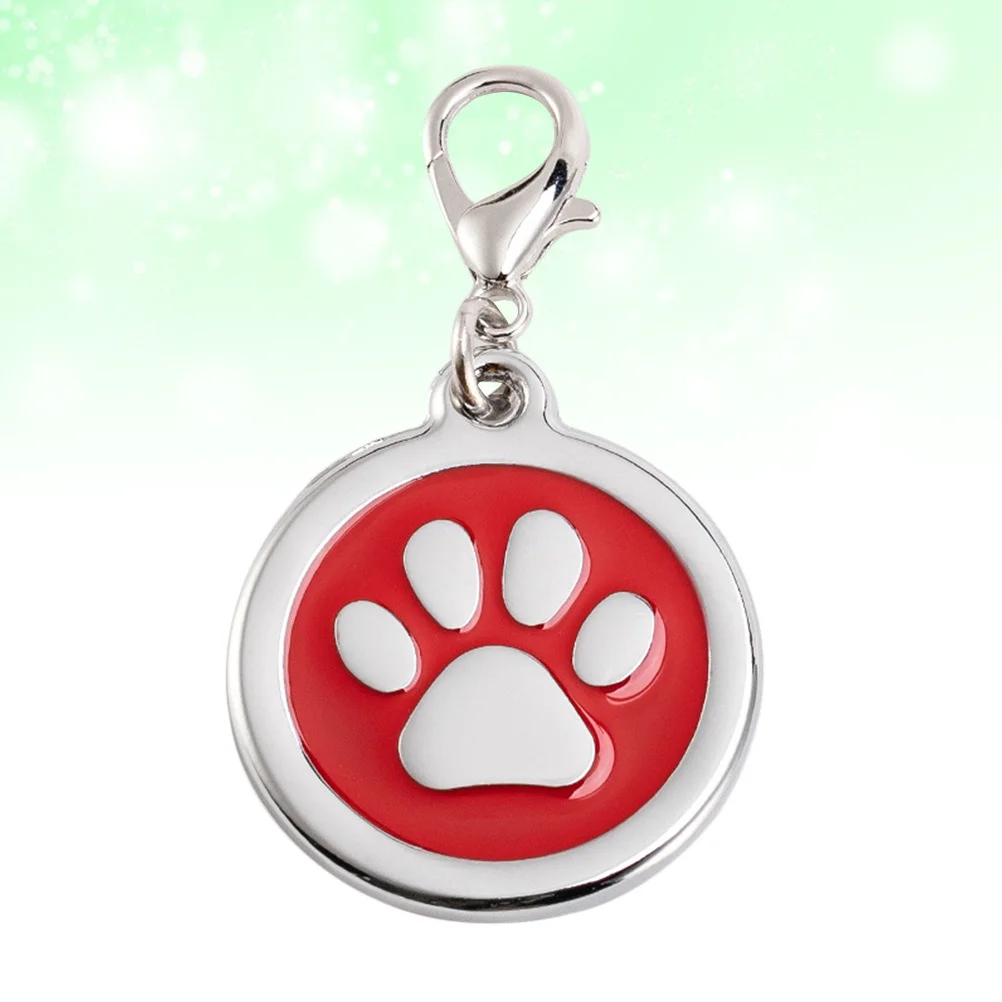 

10Pcs Pet Pendent Zinc Alloy Dog Footprint Style Anti-Rust Durable Engrave Name Phone Number Address Perfect for Pets