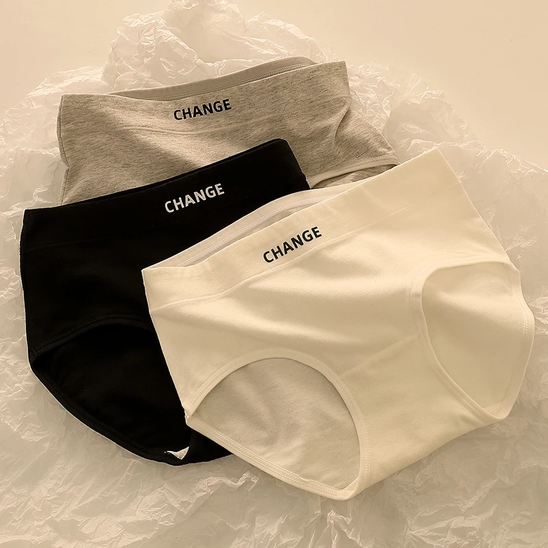 3 pezzi mutandine morbide a vita alta da donna slip triangolari traspiranti sportivi comodi alla moda da donna tinta unita semplice