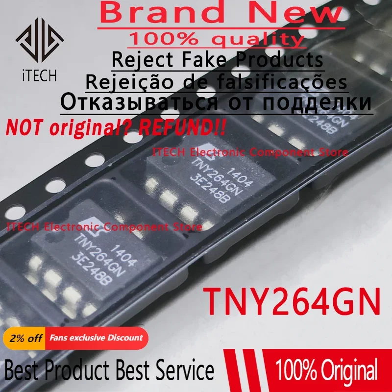 

10pcs/lot Original TNY264GN TNY264G SOP-7 LCD Power Chip 100% New and Genuine