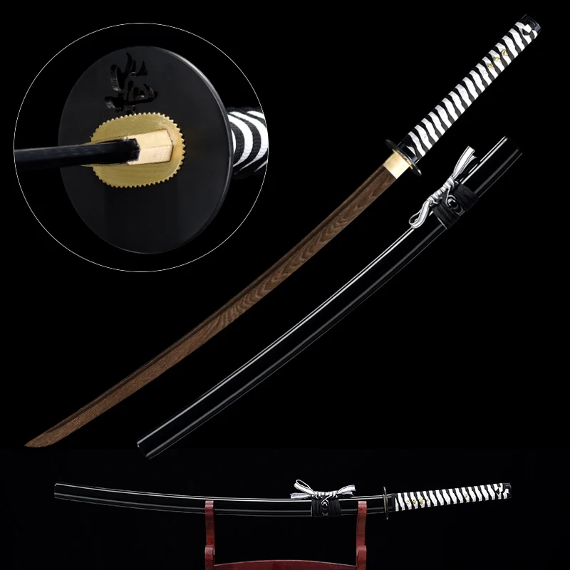 

Rosewood Blade Katanas Handmade Chinese Sword Full Tang Swords For Wushu Collection