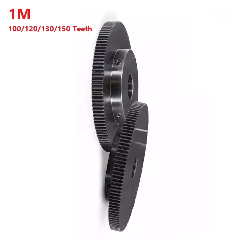100/120/130/150 Teeth 1M 45# Steel Blackened Gear With Boss Inner Hole 8/10/12/14/15/19/20mm Transmission Spur Gear