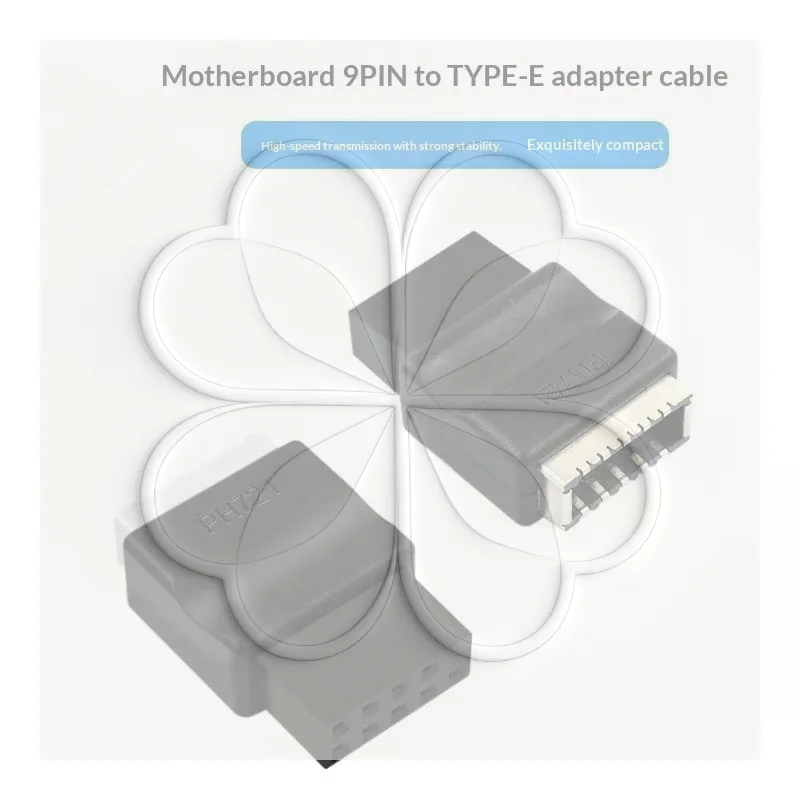 Motherboard USB 2.0 9-Pin To Type-E Front Panel Header USB2.0 9pin Male To Type-E Female Adapter For Desktop PC Motherboard
