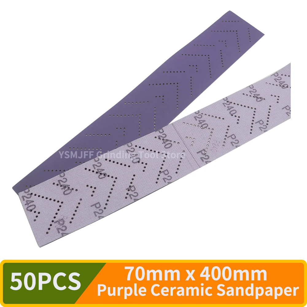 50pcs-70-400mm-long-purple-ceramic-sandpaper-grit-80-400for-car-grinding-and-polishing-flocking-sandpaper-abrasive