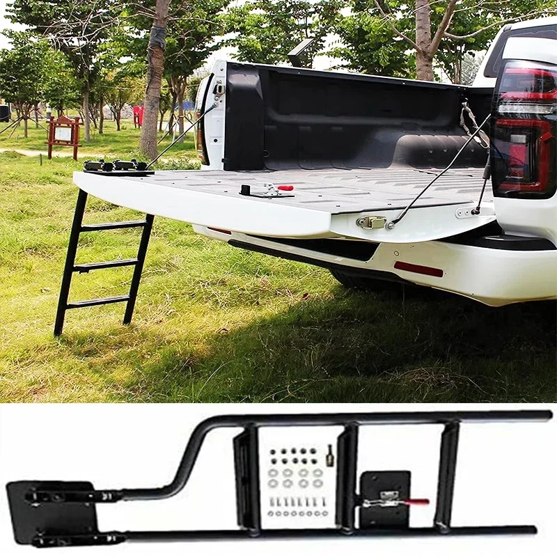 Pickup Truck Step Foot Tailgate Ladder Bed Stairs Fit for Ford Ranger Truck Tailgate Climbing Ladder