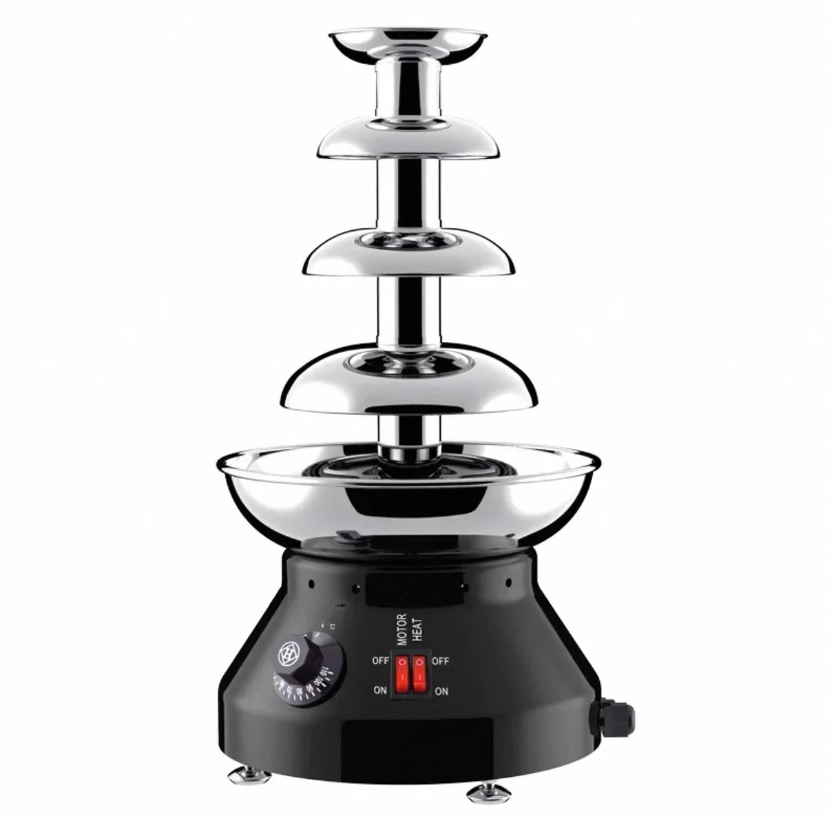 Commercial Chocolate Fountain with Tower Dispenser and Tap Dual-purpose Chocolate Waterfall Fountain with Tap