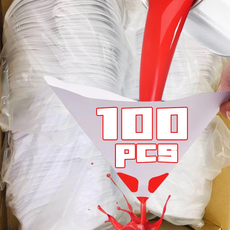 Car Disposable Paper Filter 190 Mesh Purifying Straining Cup Paint Spray Mesh Conical Nylon Micron Paper Funnel Tools Cars Part