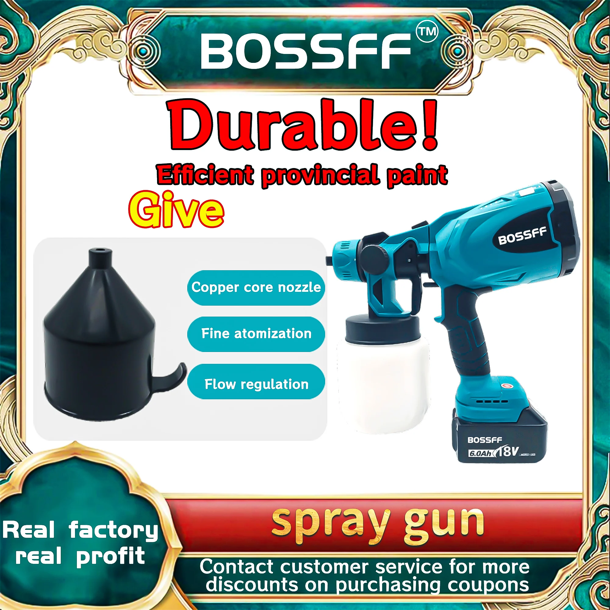 Распылитель краски мощностью 500 Вт, электрический пистолет-распылитель HVLP высокой мощности с легким распылением и очисткой на 1000 мл для домашней живописи от простатору