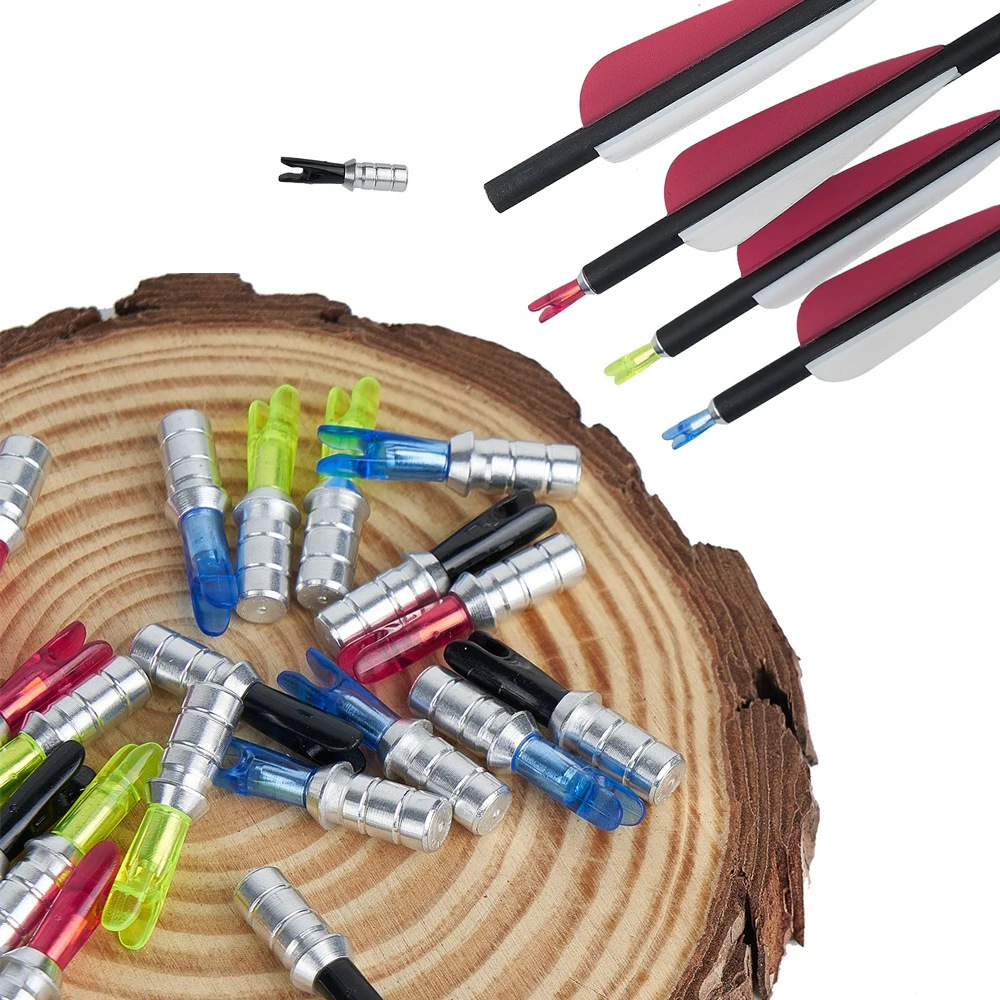 

12pcs Anti-nail Arrow Nocks Set Prevent Pinching for ID 6.2mm Carbon/Aluminum Arrows Shaft DIY Arrow Accessories