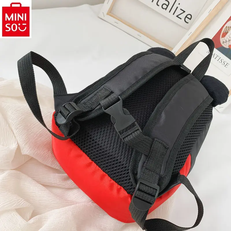 MINISO 디즈니 만화 미키 미니 학생 레저 여행 배낭, 귀엽고 달콤한 어린이 배낭