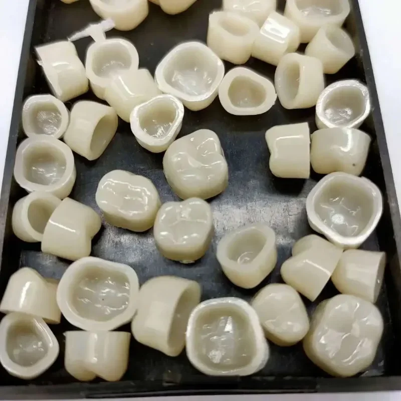 Coroa Dentária Temporária de Resina de Porcelana de Alta Resistência para Restauração Dental Anterior e Posterior Premium C854-fro