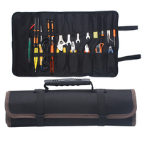 Tool Roll Up Storage Bag Oxford Fabric Portable Multipurpose Tool Roll Organizer For Mechanic Electrician