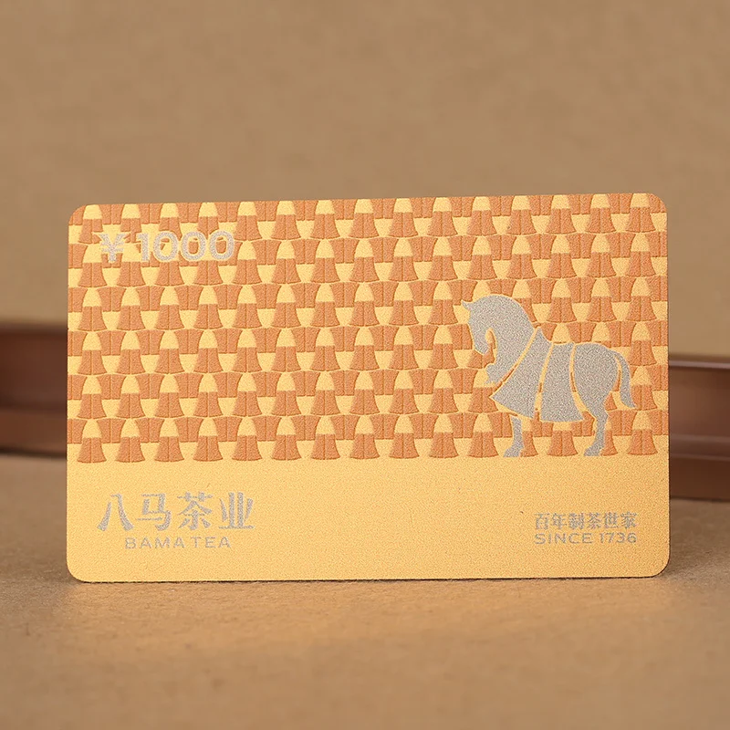 Custom PVC Embossed Card Inkjet Brushed Gold Silver Laser Card Custom High-end Membership Card Black Card Black Material VIP