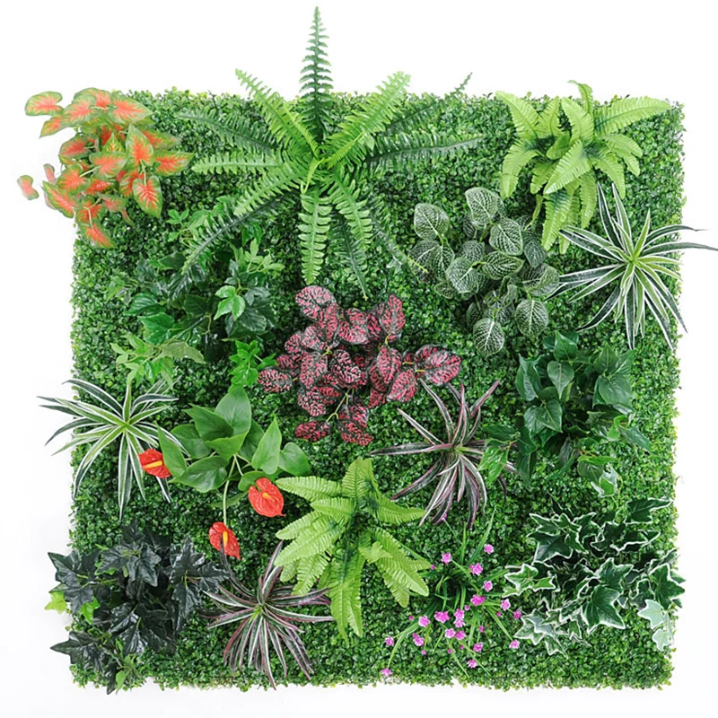 Artificial Green Plant Wall Panel, Fake Plant, Outdoor Home Store Background, New Decoration, 40x60cm