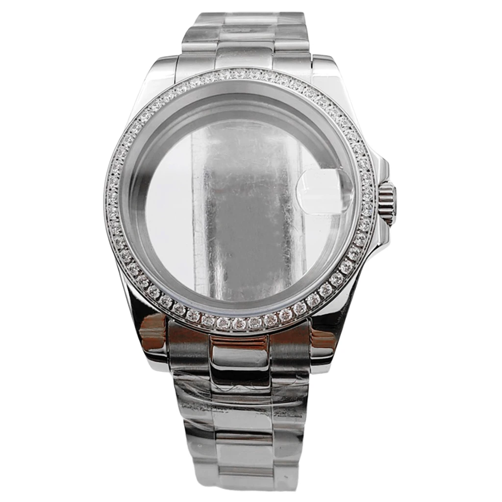 36 мм 39 мм серебряный корпус часов NH35 с ремешком сапфировое стекло для NH35 NH36 ETA 2824 PT5000 ST2130 автоматический механизм