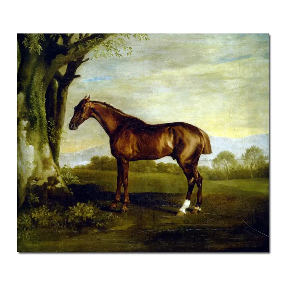 

horse Painting oil A Chestnut Racehorse George Stubbs Hand painted High quality