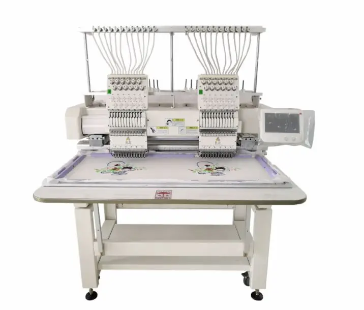 

custom clothing 24 one two head multi 10 6 needle cloth embroidery printer machine manufacturer for hats with beads