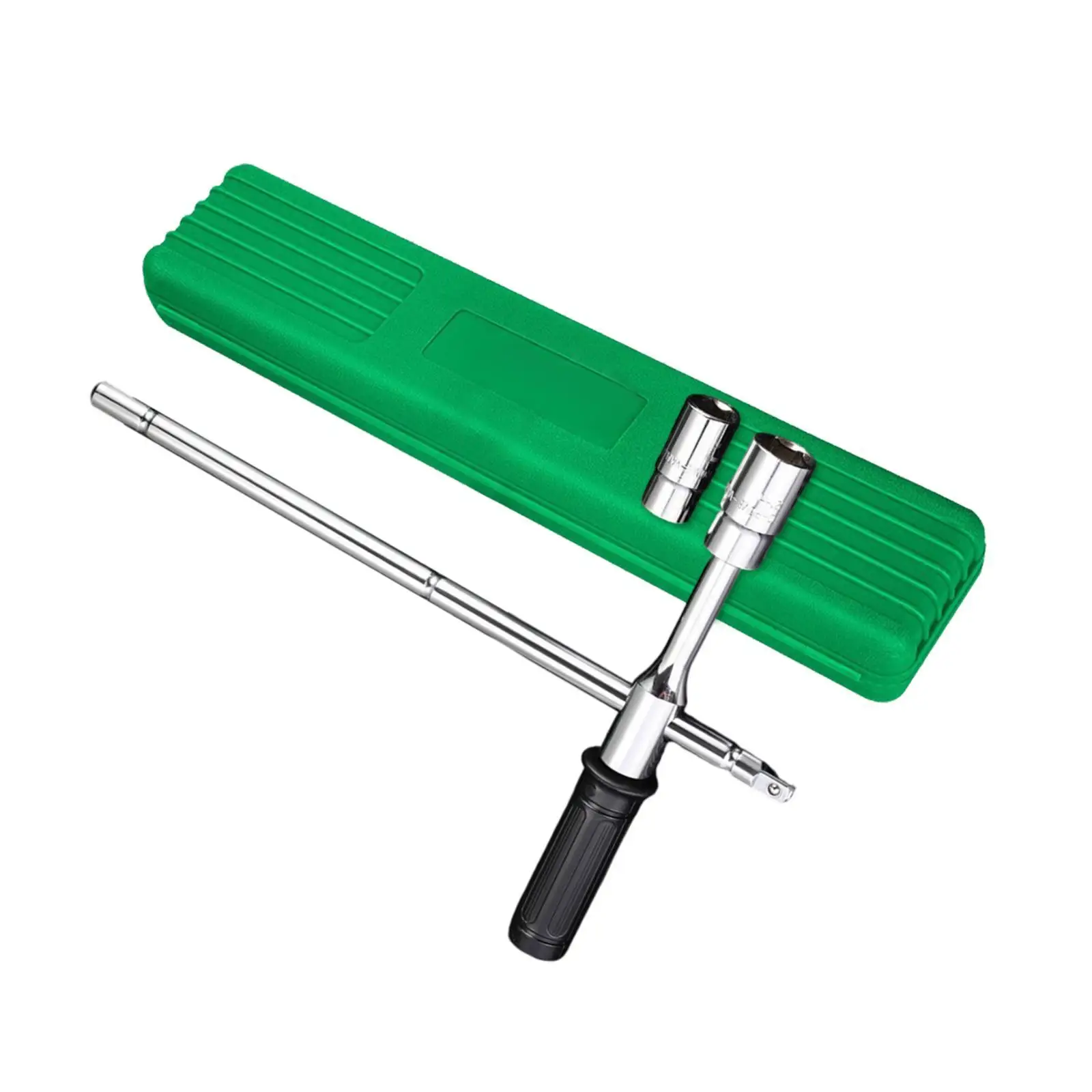 Extendable Spare Tire Wrench with Storage Box Professional Wheel Nut Remover for Compact Car Emergency Kit