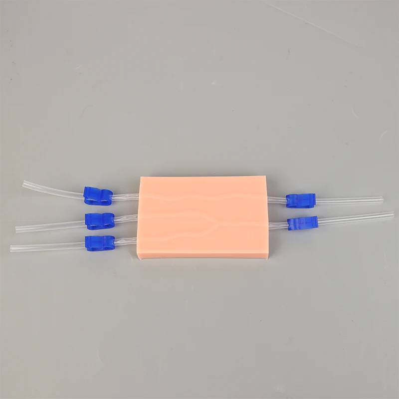 Almofada de prática de injeção de venipuntura, simulação de pele humana, resistente a rasgos, portátil para estudantes, enfermeiros, modelo de treinamento de sutura