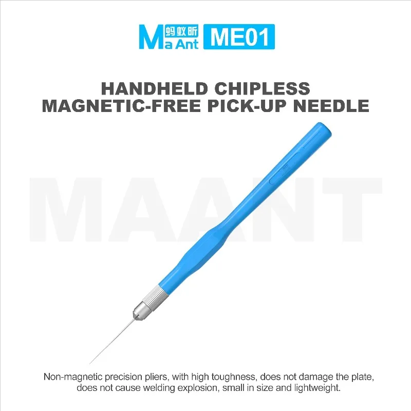MaAnt ME01 Precision Chip Non-Magnetic Pick Up Needle Set For CPU Hard Disk PCB Chip Remove Phone Repair Scraper