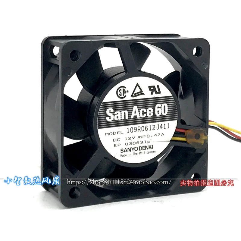 ORIGINAL 109R0612J411 12V 0.47A 6025 60*60*25mm NEW COOLING FAN RADIATOR