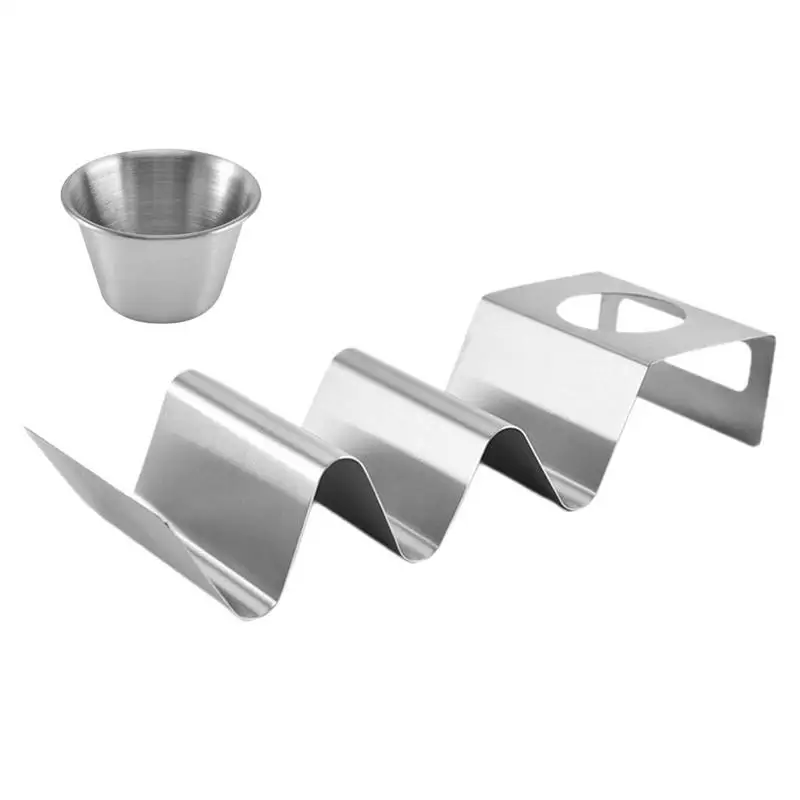 

Подставка для Тако в духовке, подставка для Тако из нержавеющей стали, W-образные корпуса для тако, металлическая стойка для пищевых продуктов, кухонный держатель для посудомоечной машины