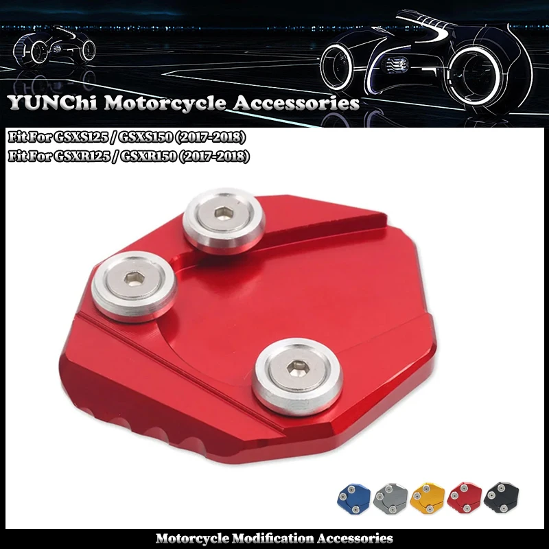 Motorcycle Kickstand Foot Side Stand Extension Pad Support Plate Fit For SUZUKI GSXS125 GSXS150 GSXR125 GSXR150 2017-2018