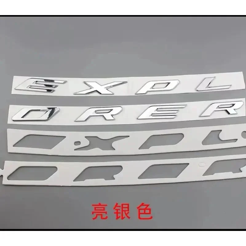 Chrome Silver ABS Letters Car Front Hood Emblem Badge EXPLORER Sport Nameplate Logo Decal Sticker Fit Ford Explorer 2011-2023