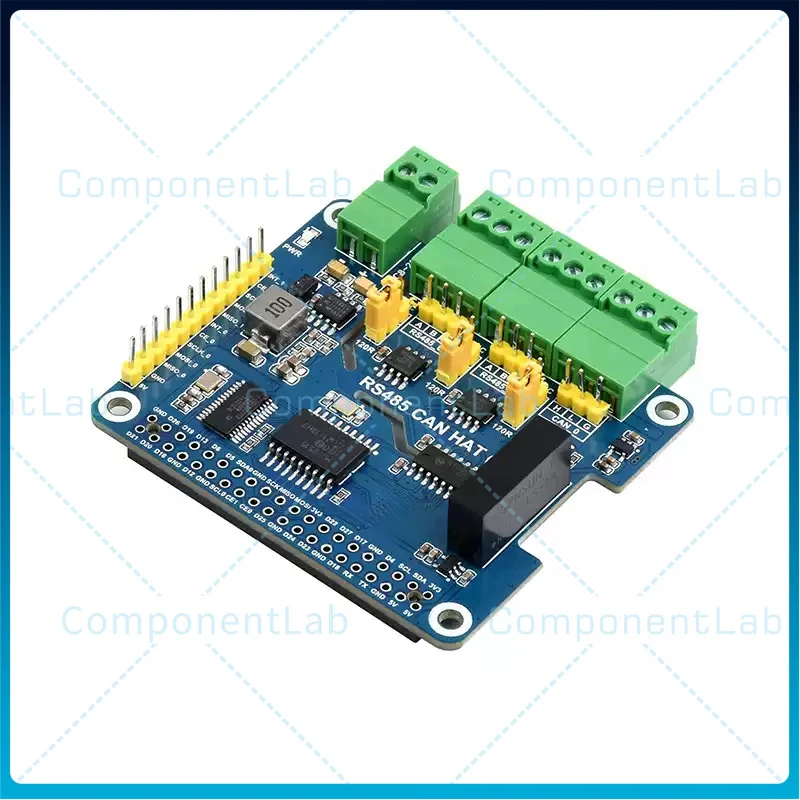 For Raspberry Pi 4B Isolated 2CH RS485 CAN Expansion Board Power Signal Isolation ESD Protection