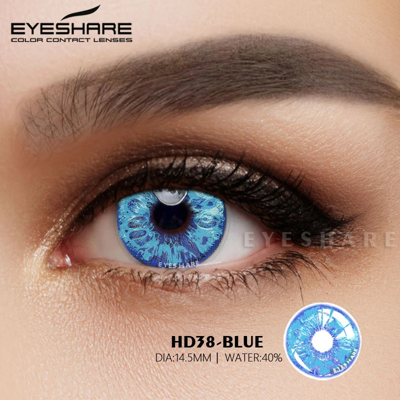 EYESHARE 2pcs Cosplay Color Contact Lens Colored Lenses for Eyes Anime Lenses Colored Contacts Yearly Colored Pupils For Eyes