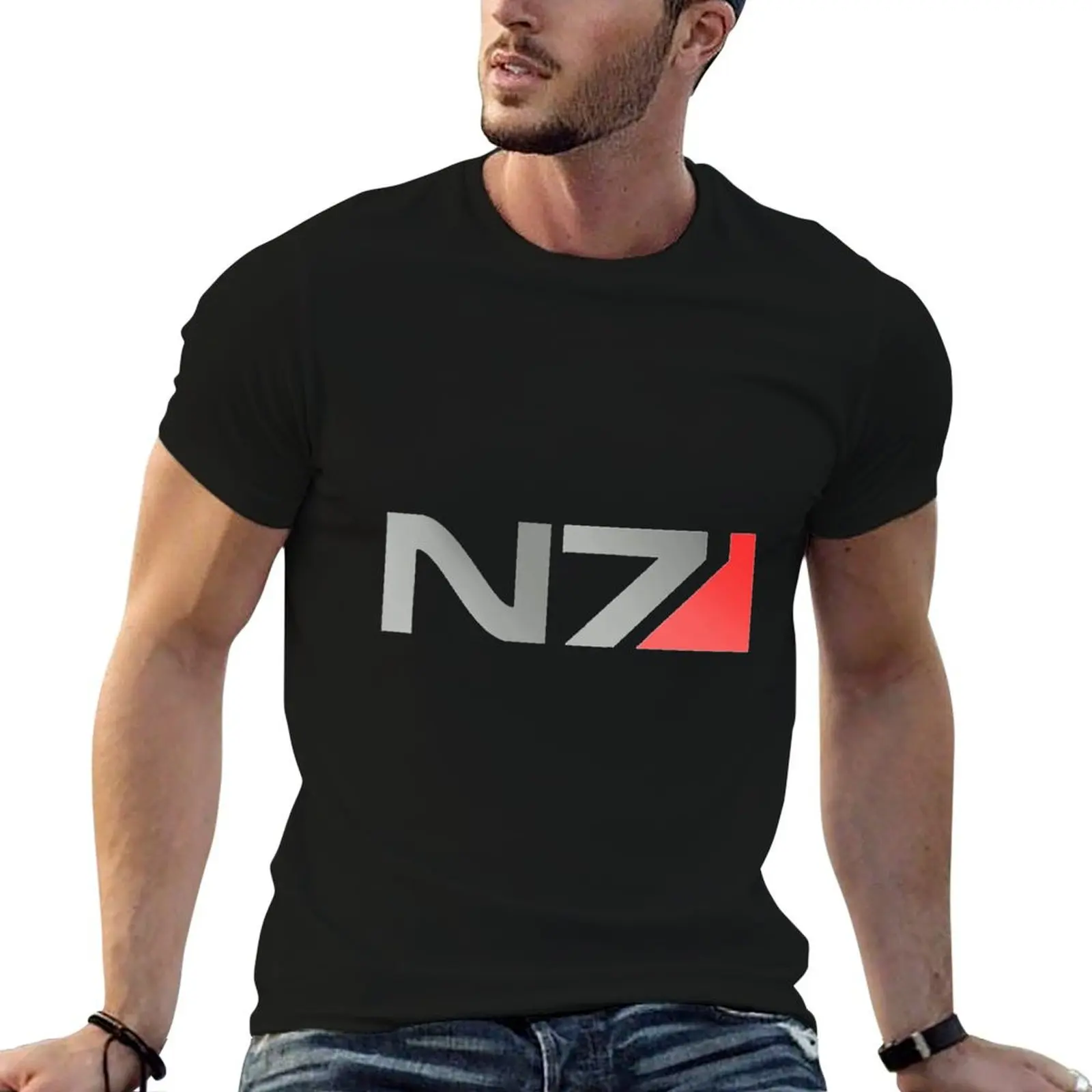N7 Mass Effect Graphic T-Shirt Cool Feeling Summer Tee Shirt